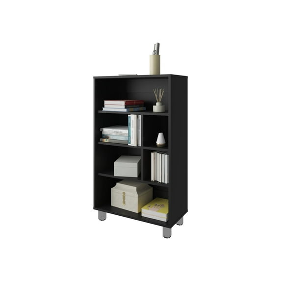 Xukmct 6 Tiers Wood Bookshelf Bookcase for Living Room, Office, Bedroom, Black