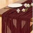 thumbnail image 1 of Xukmct Cheesecloth Table Runner Gauze Sheer Fabric Table Runner for Wedding Birthday Party, 35" x 70", 1 of 7