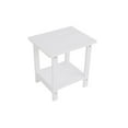 thumbnail image 1 of Xukmct Coffee Table End Table with Bottom Shelf, Rectangle Side Table for Outdoor Picnics, Living Room, White, 1 of 9