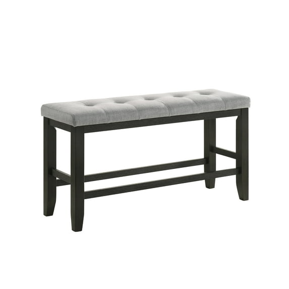 Xukmct Counter Height Linen Upholstery Bench for Bedroom, Living Room, Dining Room