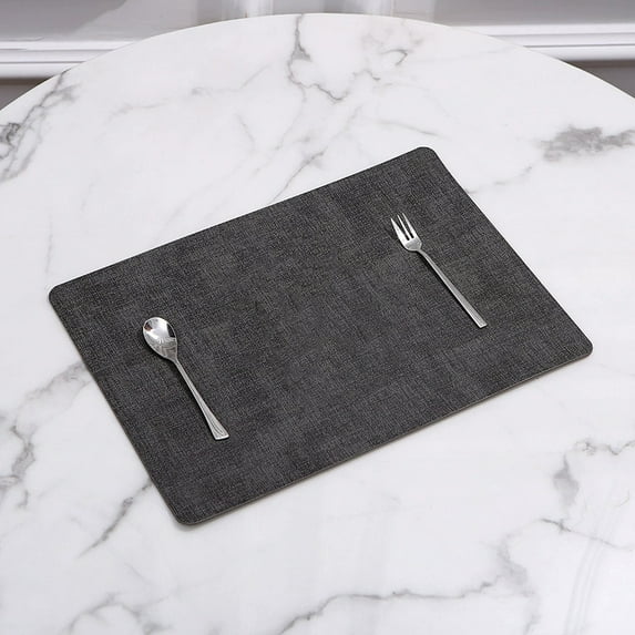 Xukmct Heat Resistant Place Mat Faux Leather Placemat Waterproof Table Mat for Dining Table