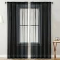 thumbnail image 1 of Xukmct Light Filtering Sheer Curtains 2 Panels Curtain Lightweight Window Drapes for Bedroom Living Room, 39" x 98", 1 of 7