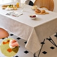 thumbnail image 1 of Xukmct Linen Tablecloth Rectangle Stain Resistant Washable Table Cloth Decorative Table Cover for Dining Parties Holidays, 55" x 55", 1 of 6
