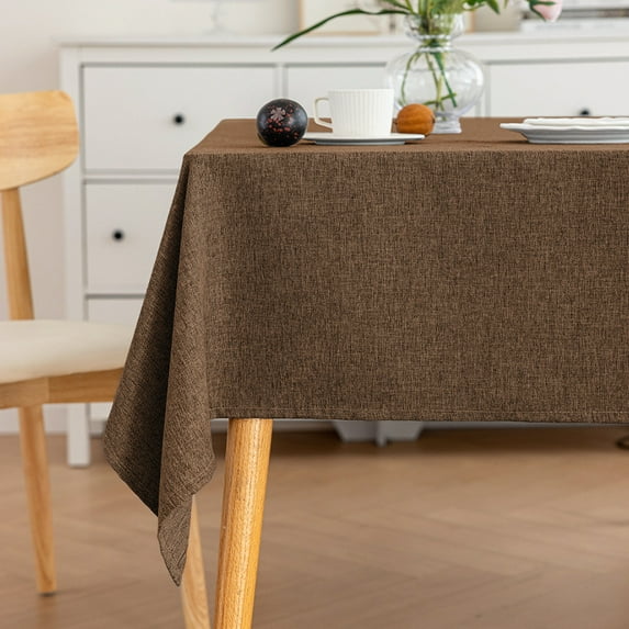 Xukmct Linen Tablecloth Waterproof Washable Table Cloths Decorative Table Cover for Dining Table, Party, 35" x 59"