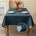 thumbnail image 1 of Xukmct Linen Tablecloths Rectangular Dining Table Cover for Waterproof Table Cloths for Wedding Birthday Party Kitchen Decor, 47" x 47", 1 of 7