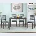 thumbnail image 1 of Xukmct Modern Wooden Dining Table with 4 Pack Chair, Rectangular Table Chair Set for Dining Room, Living Room, Gray, 1 of 9