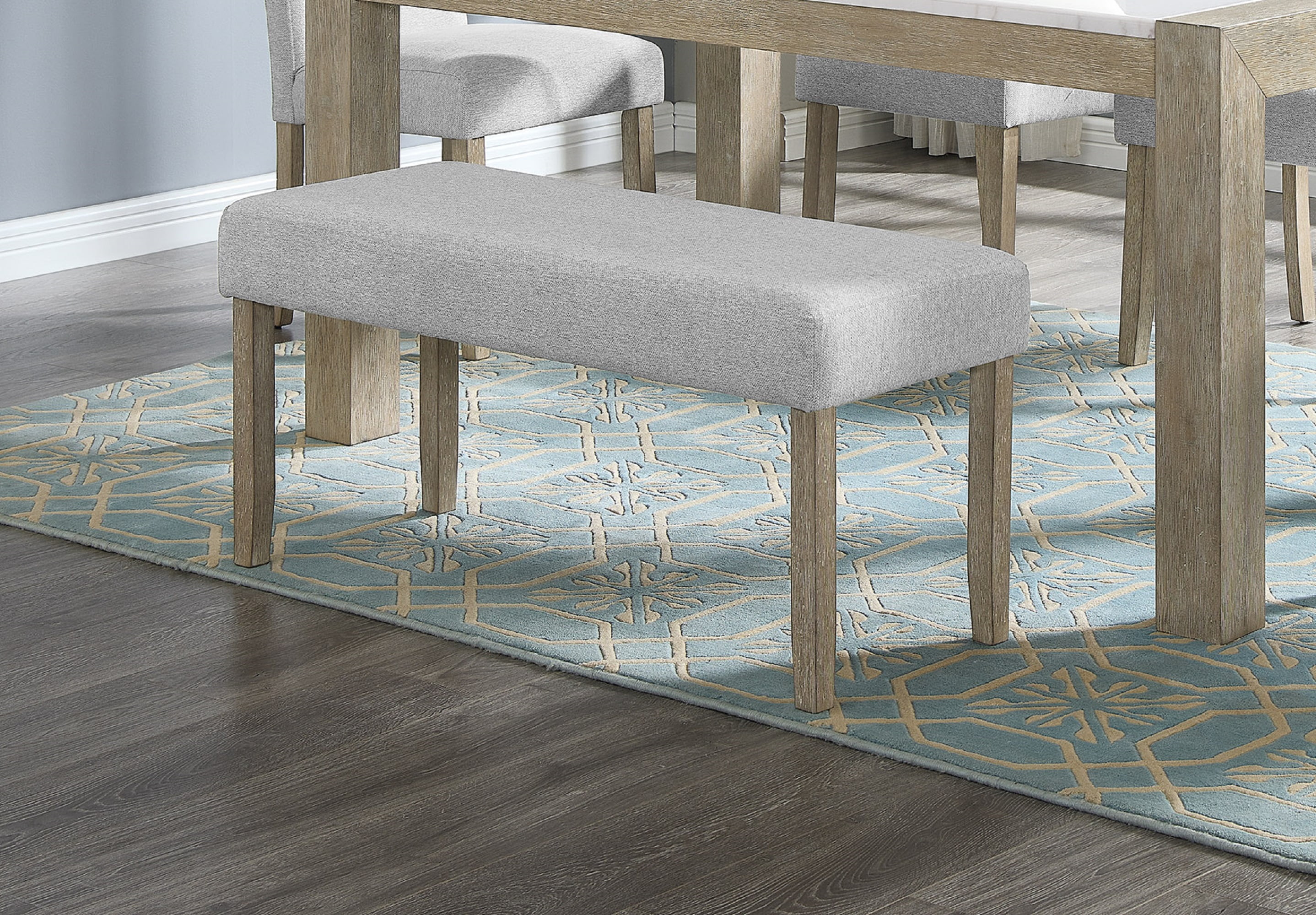 Xukmct Padded Seat Wood Frame Dining Bench for Dining Room, Living Room