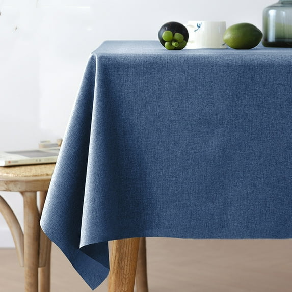 Xukmct Rectangle Linen Tablecloth Stain Resistant Table Cloth Decorative Fabric Table Cover for Kitchen Dining Holiday Party, 23" x 47"