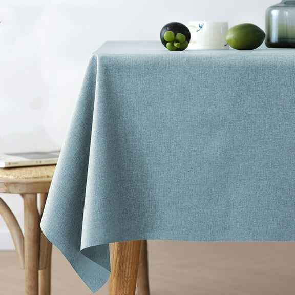 Xukmct Rectangle Linen Tablecloth Stain Resistant Table Cloth Decorative Fabric Table Cover for Kitchen Dining Holiday Party, 35" x 55"