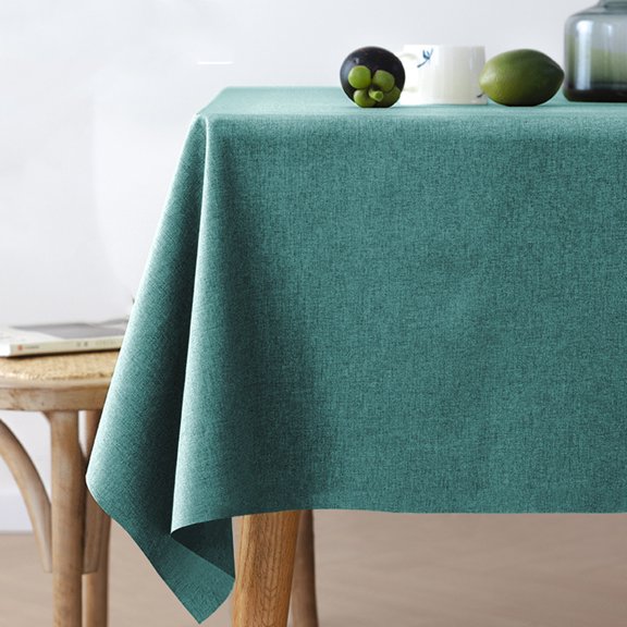 Xukmct Rectangle Linen Tablecloth Stain Resistant Table Cloth Decorative Fabric Table Cover for Kitchen Dining Holiday Party, 35" x 55"