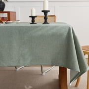 Xukmct Rectangle Linen Tablecloth Washable Dining Table Cover Wrinkle-proof Tablecloths for Dining Table, Kitchen, Wedding, Party, 16 x 24 Inch