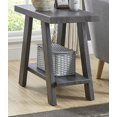 thumbnail image 1 of Xukmct Rectangle Side Table with Open Shelf, Wood End Table for Living Room, Office, Gray, 1 of 6