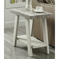 thumbnail image 1 of Xukmct Rectangle Side Table with Open Shelf, Wood End Table for Living Room, Office, Light Gray + Beige, 1 of 5
