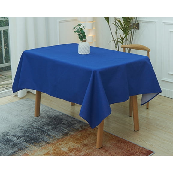 Xukmct Rectangle Tablecloth Linen Waterproof Table Cloth Decorative Fabric Table Cover for Dining Christmas Weddings Birthday Party, 47x63 inch