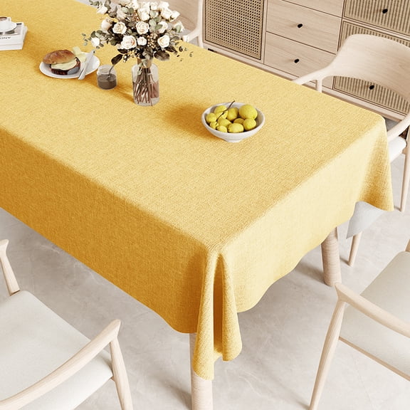 Xukmct Rectangle Tablecloth Washable Linen Table Cover Stain Resistant Table Cloth for Kitchen Party Dinner, 16 x 24 inch