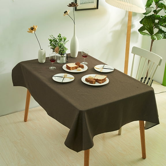 Xukmct Rectangle Waterproof Tablecloth Washable Table Cloth Decorative Linen Fabric Tablecloth for Dining Parties Kitchen Wedding, 47" x 47"