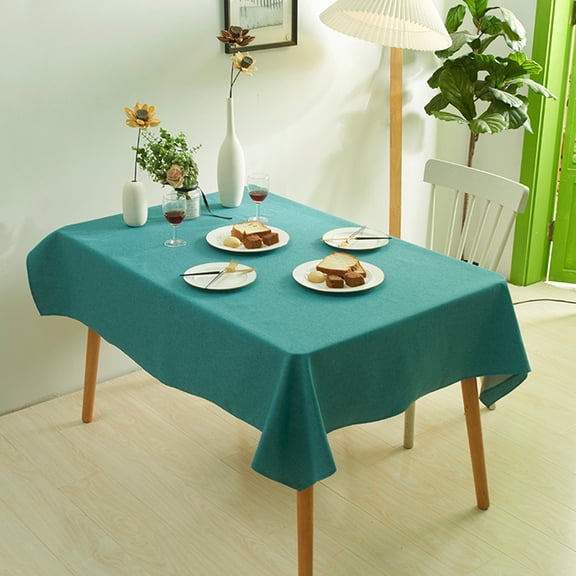 Xukmct Rectangle Waterproof Tablecloth Washable Table Cloth Decorative Linen Fabric Tablecloth for Dining Parties Kitchen Wedding, 47" x 47"