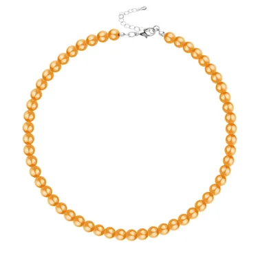 Xukmct Round Simulated Pearl Necklace Imitation Pearl Choker Jewelry for Women, Gold