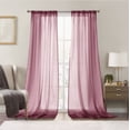 thumbnail image 1 of Xukmct Set of 2 Panels Sheer Curtains Solid Color Drapes Light Filtering Window Curtain for Kitchen, Bedroom, Living Room, 42" x 102", 1 of 8