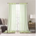 thumbnail image 1 of Xukmct Set of 2 Panels Sheer Curtains Solid Color Drapes Light Filtering Window Curtain for Kitchen, Bedroom, Living Room, 52" x 63", 1 of 8