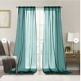 thumbnail image 1 of Xukmct Set of 2 Panels Sheer Curtains Solid Color Drapes Light Filtering Window Curtain for Kitchen, Bedroom, Living Room, 72" x 96", 1 of 8