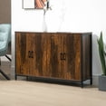 thumbnail image 1 of Xukmct Sideboard Buffet Cabinet with Storage Shelf, 4 Doors Storage Cabinet for Living Room, Kitchen, Brown, 1 of 10