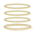thumbnail image 1 of Xukmct Stretchable Elastic Bohemian Chain Bead Ball Bracelet 14K Gold Plated Adjustable Bracelet for Women, 1 of 6