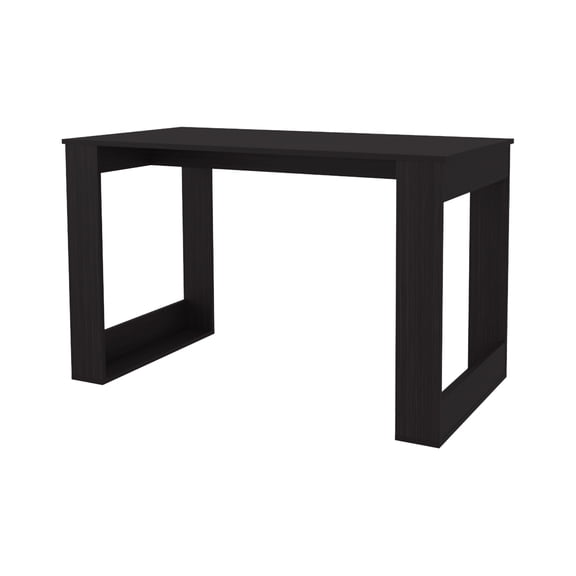 Xukmct Wood Computer Desk Rectangle Writing Table for Living Room, Office, Dark Brown