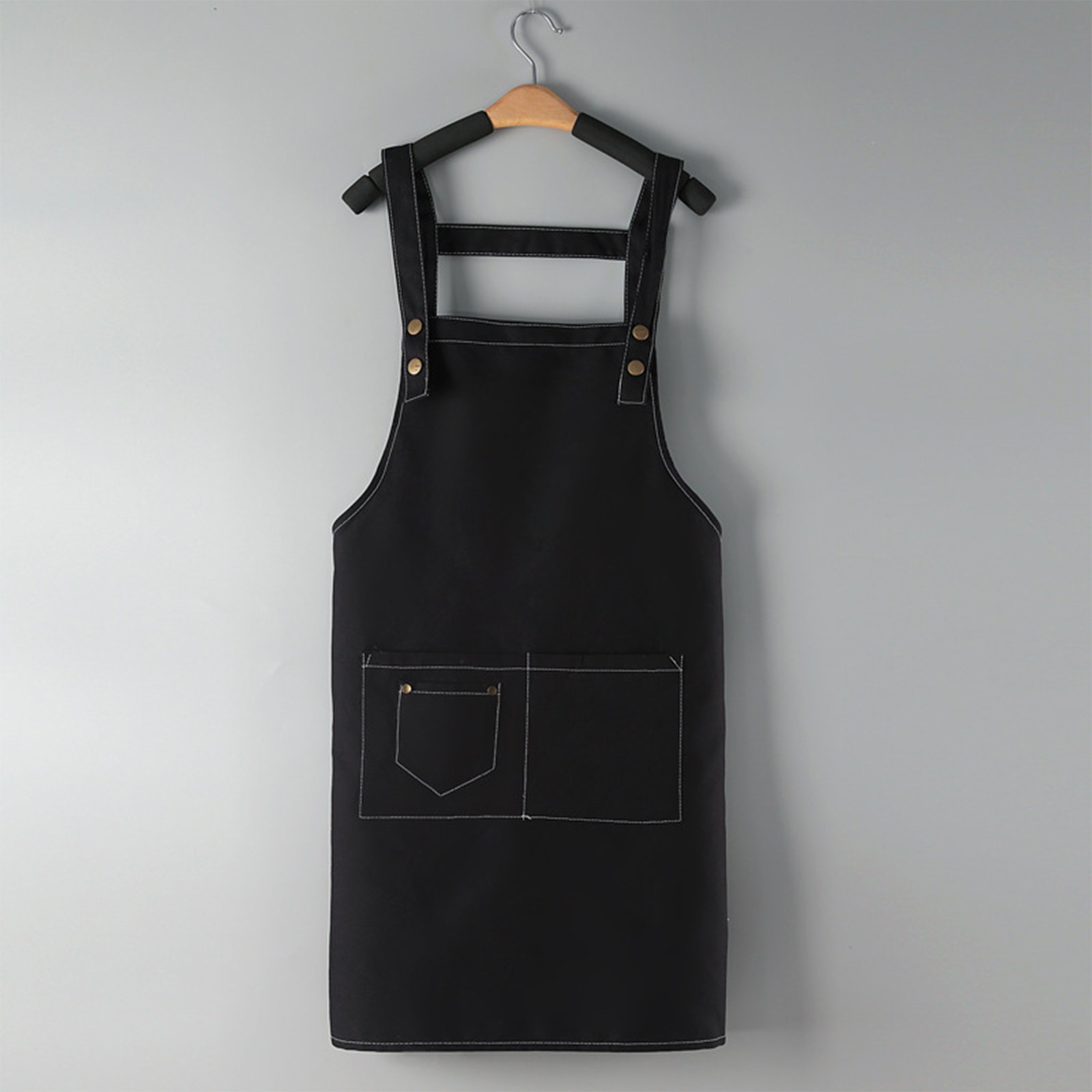 Xulianz Apron with Cross Back Straps for Men Women Adjustable Apron All Pure Polyester Cotton Canvas Apron Advertising LOGO Printing Manicure Waist Home Kitchen Restaurant Work Clothes