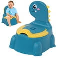 thumbnail image 1 of Xulianz Clearance Baby Potty Toilet Cartoon Dinosaur Training Potty Toilet Toddler Potty Chair with Rubber Base Toilet Tissue Dispenser & Guard Children Toilet Training for Child Toddler, 1 of 9