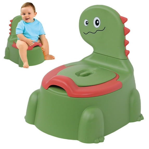 Xulianz Clearance Baby Potty Toilet Cartoon Dinosaur Training Potty Toilet Toddler Potty Chair with Rubber Base Toilet Tissue Dispenser & Guard Children Toilet Training for Child Toddler
