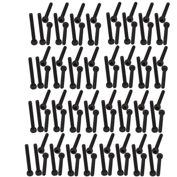 XunLiu 100PCS Grade 14.9 Alloy Steel Hex Socket Head Cap Screws Allen Wrench Drive Knurled Screws Black M2 16MM