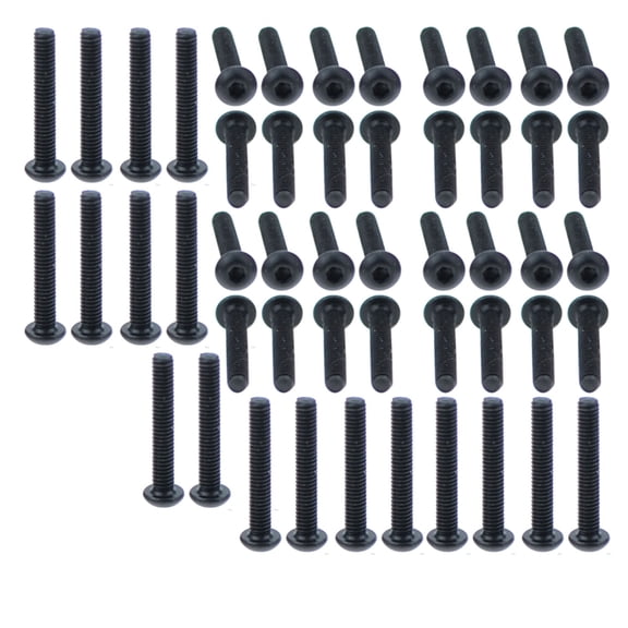 High-Strength Black 10.9 Grade Carbon Steel Round Head Hex Socket Screws M3X8(50pcs)