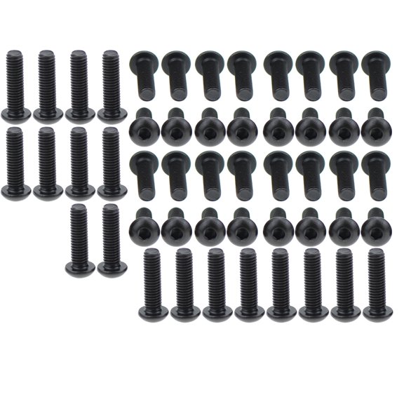 High-Strength Black 10.9 Grade Carbon Steel Round Head Hex Socket Screws M4X22(50pcs)