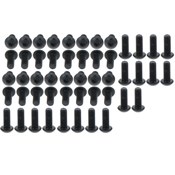 High-Strength Black 10.9 Grade Carbon Steel Round Head Hex Socket Screws M4X5(50pcs)