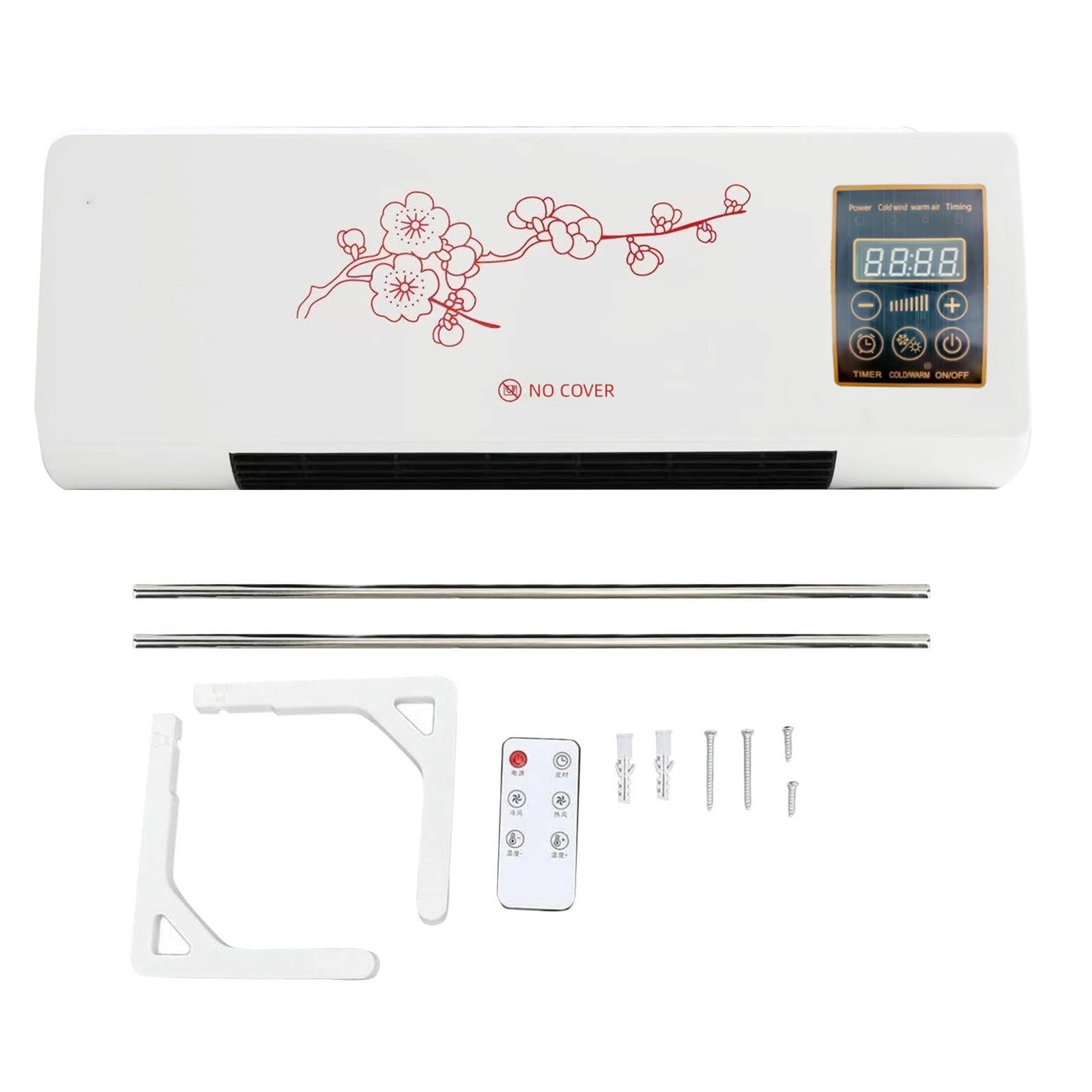 XunRui Air Heater Two In One Wall Mounted Mobile Air Electric Fan Fully Installed Mobile Air Conditioning 2024 Mini Split AC/heating System W Portable Ductless Remote Home/bedroom/studio