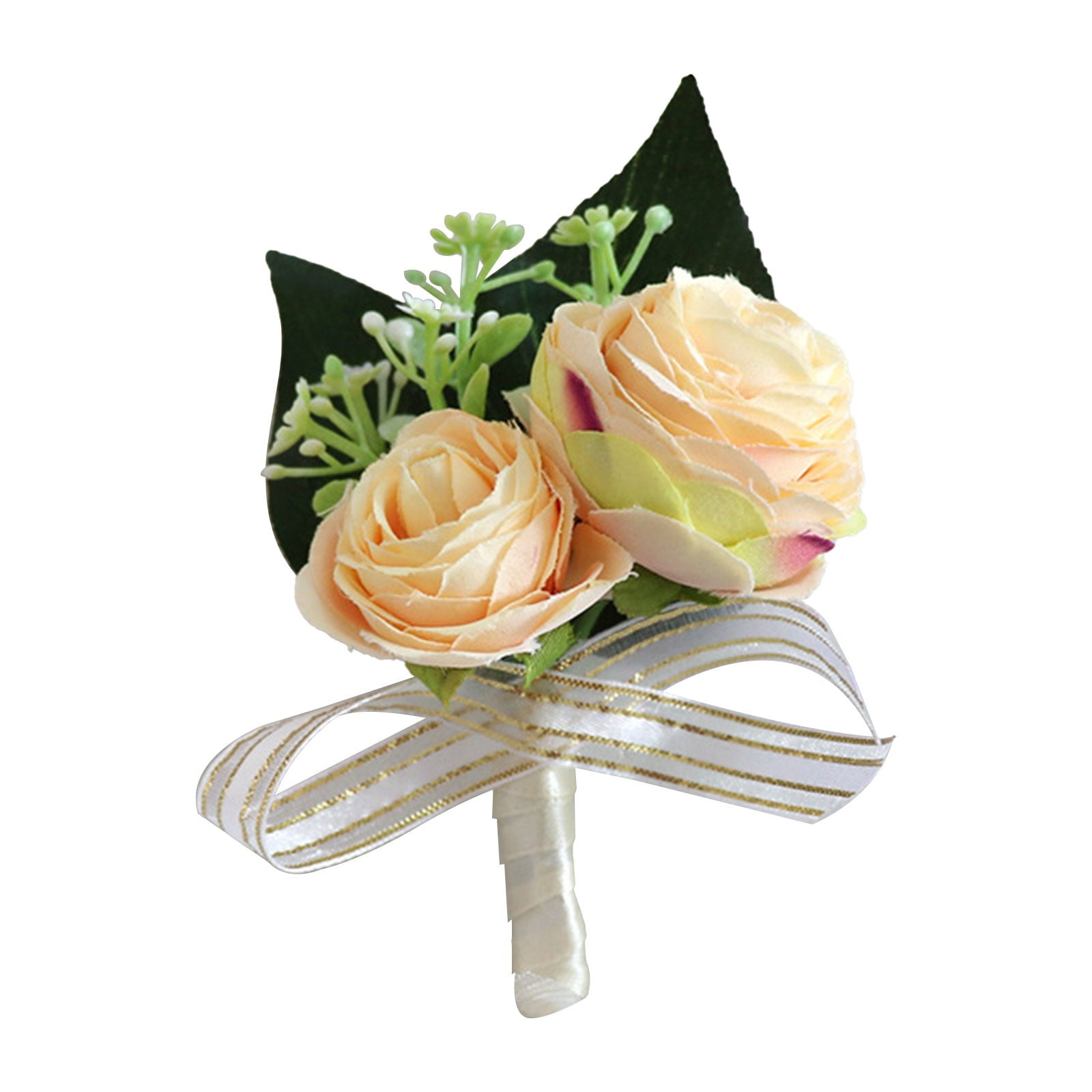 XunRui Artificial flowers Wedding corsage, groom and bride lapel ...