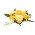 XunRui Flowers Artificial Simulation Rose Wreath 20cm Candlestick