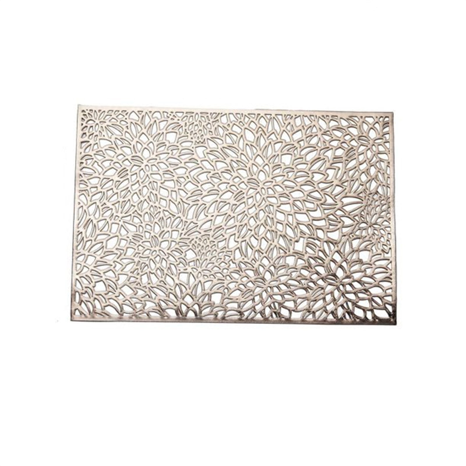 XunRui Placemat Rectangular Flower PVC Placemat Home Daily Table