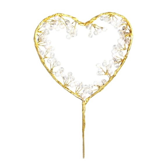 XunW Cake Decoration Card Inserts Valentine'S Day Romantic Wire Plastic Party Supplies Creative Decorative Props