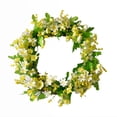 thumbnail image 1 of XunW Flowers Diameter 14In Wedding Rattan Circle Silk Cloth Home Decoration Simulation Garland Rich Chrysanthemum, 1 of 9