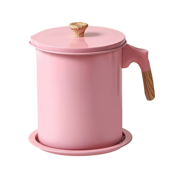XunW Grid Canister Bacon Easy Clean Grease Strainer Container Dust-Proof Portable Kitchenware Restaurant Stainless Steel Home
