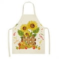 thumbnail image 1 of XunW Sunflower Pattern Apron Linen Apron Fashionable 26*21In Multifunctional Apron, 1 of 7