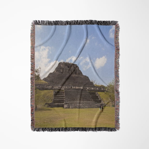 Xunantunich Mayan Ruins In Belize., Woven Blanket