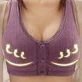 thumbnail image 1 of Xuncatan Daisy Bra for Seniors Front Closure Button Convenient Comfortable Lace Breathable Bras for Older Women No Underwire Christmas gifts, 1 of 5
