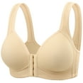 thumbnail image 1 of Xuncatan Daisy Bras for Older Women Front Closure Wireless Push Up Bra Everyday Wirefree Comfortable Sleep No Underwire Bras Christmas gifts, 1 of 2