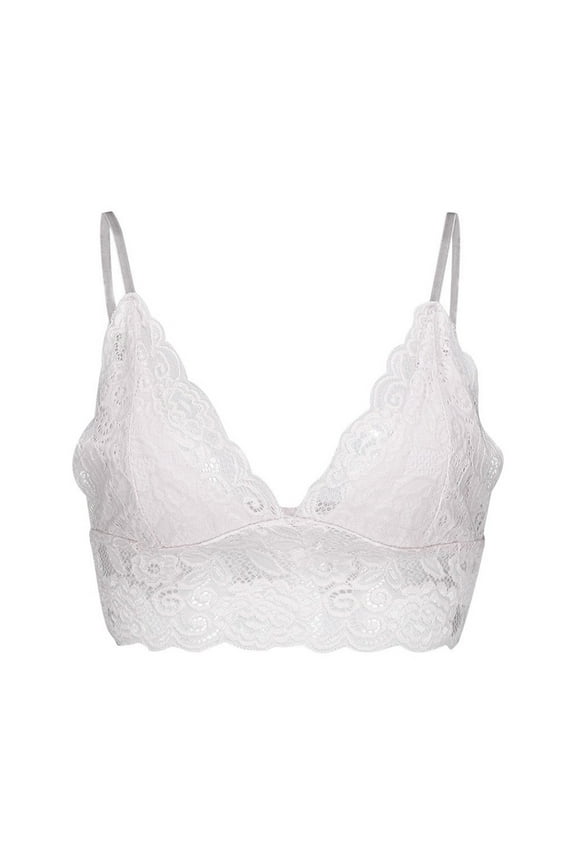 Xuncatan Lace Bralettes for Women, Breathable Floral Lace Wireless No Underwire Bralettes Bra Padded Camisole Bras Christmas gifts