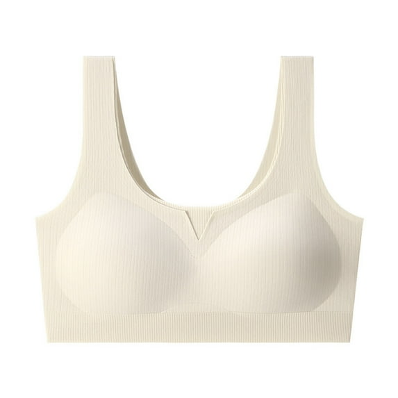 Xuncatan V Lace Bras for Women No Underwire Seamless Full Coverage Bralettes for Women Wireless Bra Soft Support Everyday T Shirt Bras Christmas gifts