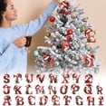 thumbnail image 1 of Xuniizn 26 Letter Ornaments for Christmas Tree Decorations, Personalized Christmas Ornaments - Cloth Letter Hanging Pendants, Xmas Alphabet for DIY Crafts, Christmas Decorations for Home & Tree (W), 1 of 7