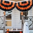 thumbnail image 1 of Xuniizn 2Pcs Bunting Flags Outdoor, 43x24" Halloween Day Scalloped Flag Buntings for Outside Stripe Printed Yard Fence Hanging Use with Canvas Header And Eyelets, Halloween Decorations Indoor/Outdoor, 1 of 7